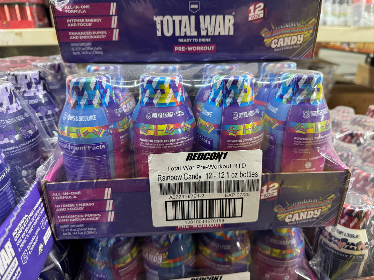 Total war 12 pack 12 fluid oz rainbow candy pre-workout